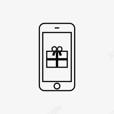 智能手机礼品礼物手机图标图标
