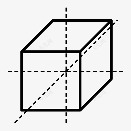 立方3D尺寸图标svg_新图网 https://ixintu.com 3D 图像 尺寸 形状 立方