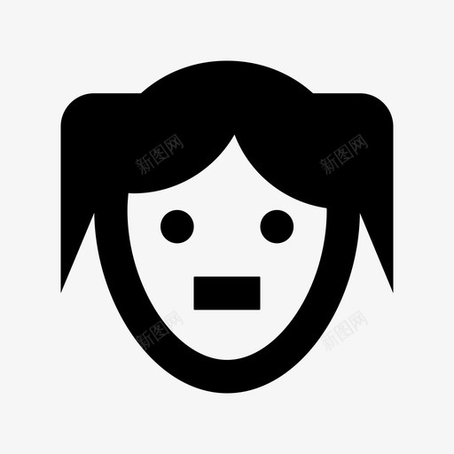 女性儿童人物头像材料标图标svg_新图网 https://ixintu.com 人物头像材料设计图标 女性儿童