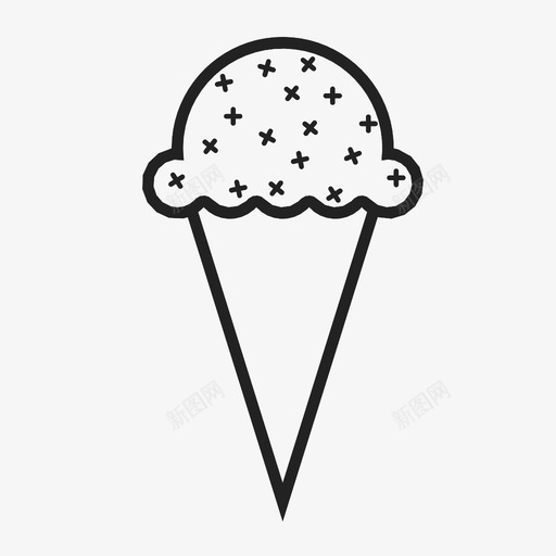 冰淇淋筒夏天橘子图标svg_新图网 https://ixintu.com 冰淇淋筒 冷的 坚果 夏天 巧克力 柠檬 橘子 热的 甜的 食物