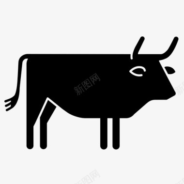 公牛牛肉冲锋枪图标图标