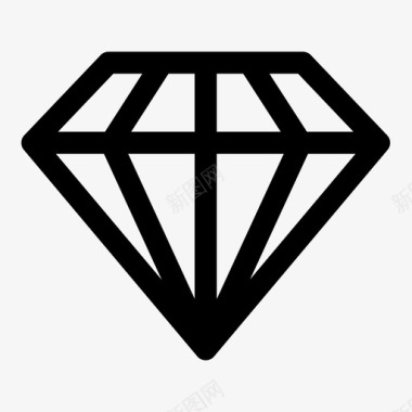 钻石皇室戒指图标图标