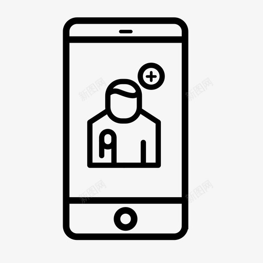 添加好友智能手机屏幕图标svg_新图网 https://ixintu.com android 加号 屏幕 应用程序 按钮 文本 智能手机 智能手机生活 正 添加好友