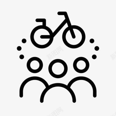 共享单车共享骑乘图标图标