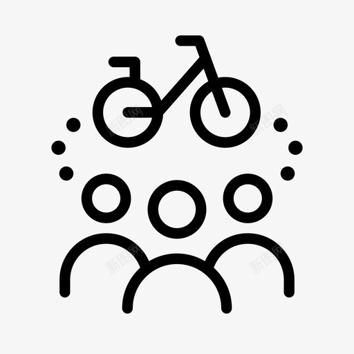 共享单车共享骑乘图标svg_新图网 https://ixintu.com 人 信号 共享 共享单车 删除 指示 服务设计工具 标记 社区 自行车 转发 骑乘