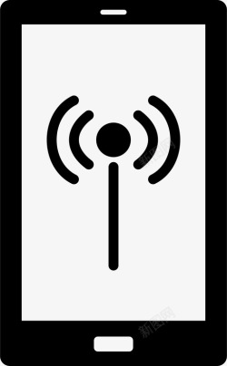 移动网络监视器手机信号无线电波图标高清图片