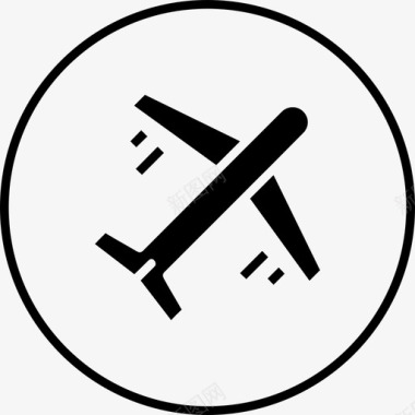 飞机旅行交通图标图标