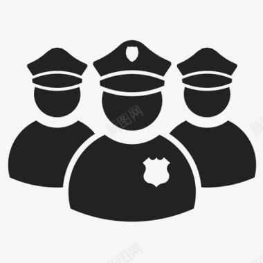 警察小组保安图标图标