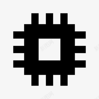 处理器芯片nope微处理器图标图标