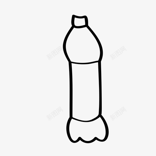 塑料瓶垃圾回收图标svg_新图网 https://ixintu.com 个人 回收 垃圾 塑料瓶 容器 废物 液体 饮料