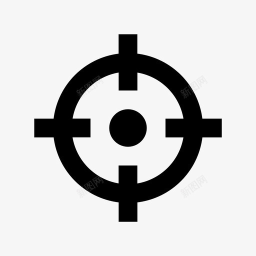 十字准线瞄准焦点图标svg_新图网 https://ixintu.com 十字准线 射击 焦点 界面 目标 瞄准 设计材料设计图标 轮子