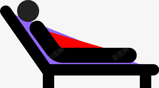 床睡眠坐起图标svg_新图网 https://ixintu.com 医疗床 坐起 床 床上休息 病床 直立 睡眠 草坪椅 躺着