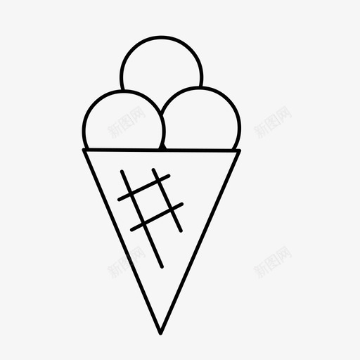 冰淇淋筒工会旅行图标svg_新图网 https://ixintu.com 信号 假日 假期 冰淇淋筒 加上 另一个 夏季 工会 旅行 高