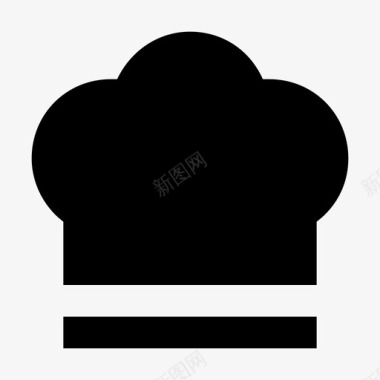 厨师帽酒店服务材料标图标图标
