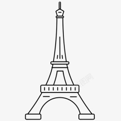 世界奇观巴黎埃菲尔铁塔世界奇观图标高清图片