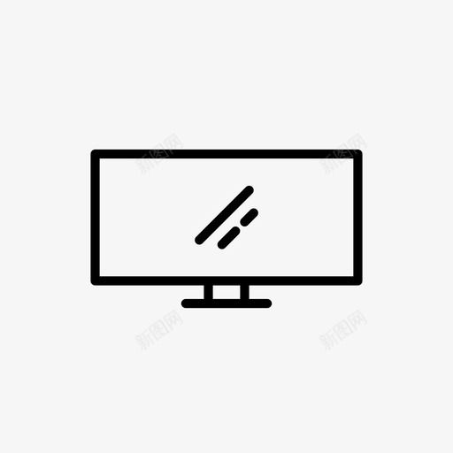 电视有线平板图标svg_新图网 https://ixintu.com netflix 宽屏 屏幕 平板 技术 显示器 有线 电视