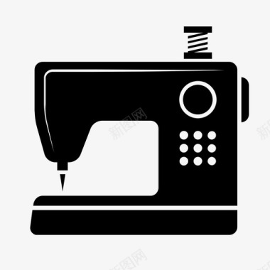 缝纫机裁缝针线图标图标