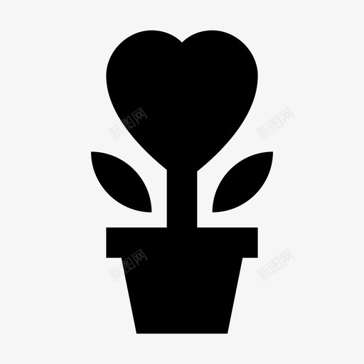 心在植物爱和浪漫的材料标图标svg_新图网 https://ixintu.com 心在植物 爱和浪漫的材料设计图标