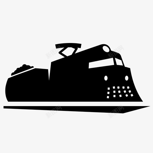 火车发动机马力图标svg_新图网 https://ixintu.com 发动机 机车 火车 火车头 转向架 运输 铁路 长 马力