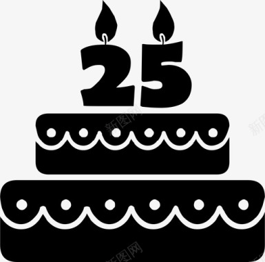 25岁生日蛋糕图标图标