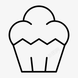 多个蛋糕纸杯蛋糕树符号图标高清图片