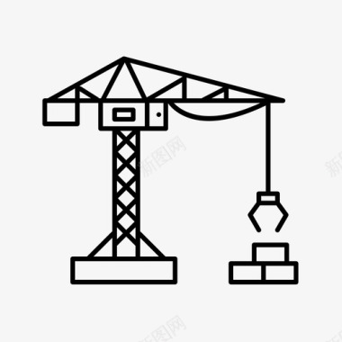 起重机制造商机器图标图标