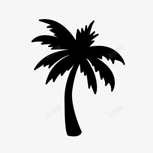 棕榈树热带夏季图标svg_新图网 https://ixintu.com 夏季 岛屿 度假 棕榈树 椰子 海滩 热带 绿洲