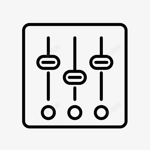 滑块首选项面板图标svg_新图网 https://ixintu.com 仪表板 大纲登录页 开关 控件 标记 框 滑块 面板 首选项