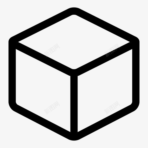 立方体盒子冰柜图标svg_新图网 https://ixintu.com 东西 产品 冰 冰柜 包装 形状 盒子 立方体 管 轮廓用户界面