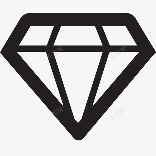 钻石闪耀伤感图标svg_新图网 https://ixintu.com 伤感 服装 沿 清洁 珠宝 线性用户界面图标 花哨 蛋糕 财富 钻石 闪耀