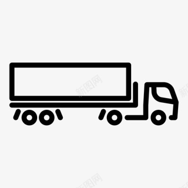 半拖车卡车轨道卡车图标图标