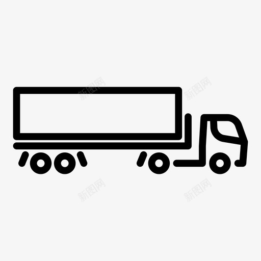 半拖车卡车轨道卡车图标svg_新图网 https://ixintu.com 半拖车卡车 卡车 货物 车辆 车辆机械 轨道