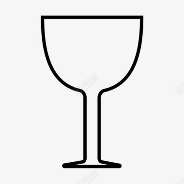 玻璃易碎的酒杯图标图标