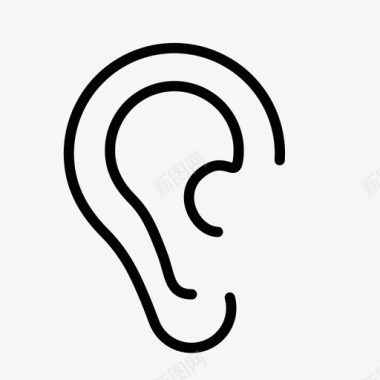 耳朵噪音新的图标图标