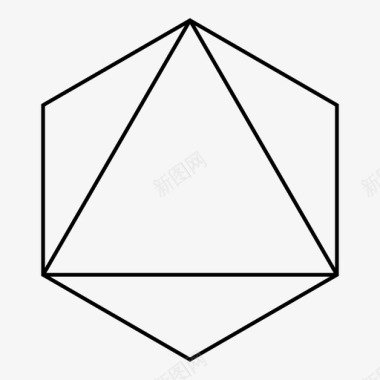 八面体几何学图标图标