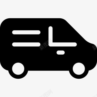 小型货车车辆运输图标图标