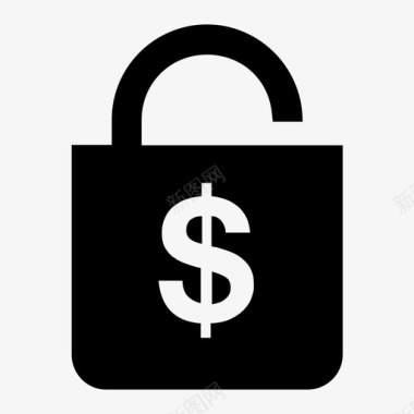 解锁美元不安全货币图标图标