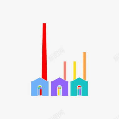 工厂建筑分销图标图标