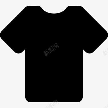 T恤黑色轮廓时尚购物图标图标