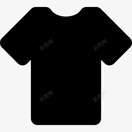 T恤黑色轮廓时尚购物图标svg_新图网 https://ixintu.com T恤黑色轮廓 时尚 购物