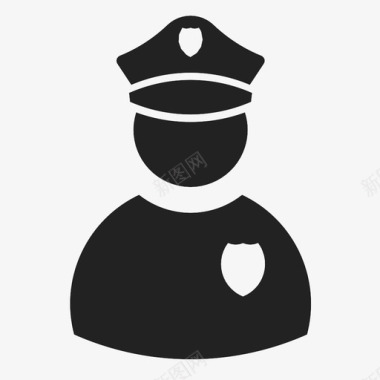 警察保安警官图标图标