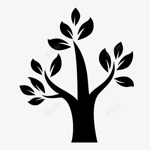树木植物自然图标svg_新图网 https://ixintu.com 可持续发展 叶状 树叶 树木 植物 植物区系 植物学 环境 绿色植物 自然