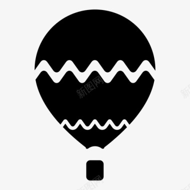 热气球火漂浮图标图标