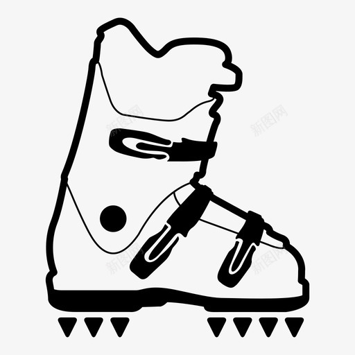 冰靴鞋底毛德林图标svg_新图网 https://ixintu.com 冰靴 开发 徒步旅行 旅游 时尚 服装 毛德林 滑雪靴技术 随行 鞋底