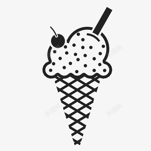 冰淇淋筒夏季多个图标svg_新图网 https://ixintu.com 冰淇淋筒 冷藏 删除 另一个 夏季 多个 忽略 甜点 转下一个 食物