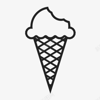 冰激凌蛋卷甜的夏天的图标图标
