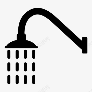 淋浴喷水冲洗图标图标