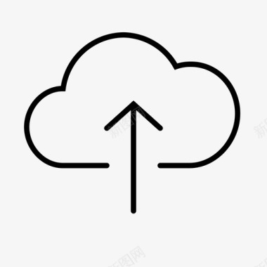 云上传云技术和媒体图标图标