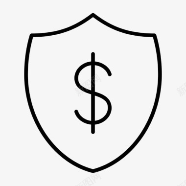 货币盾安全储蓄图标图标