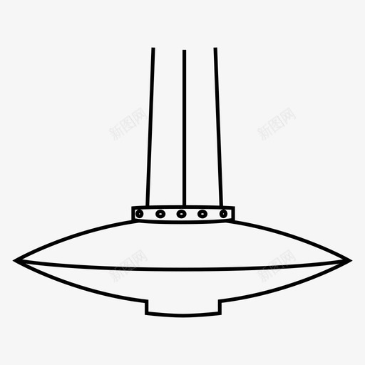 吊灯太空时代展品图标svg_新图网 https://ixintu.com 中世纪现代闪电 吊灯 复古 太空时代 展品 文章 材料 电器仪表 电子 设计 飞碟